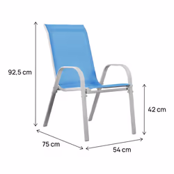 Sedia da giardino textilene &quot;Cordoba&quot; -Phoenix-Blu-Set di 2