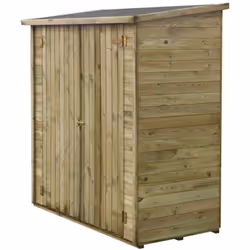 Capanno da giardino LIPKI - Dimensioni: 1.79 x 0.90 x 1.76/1.86 m - Spessore: 12 mm - Trattato autoclave classe III - Con fon ...