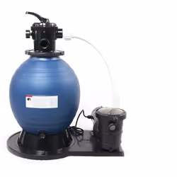 Gruppo filtrante a sabbia completo 8,3 m3/h - Pompa 1,35 CV con prefiltro - Serbatoio diam. 460 mm - Valvola a 6 vie - Elemen ...