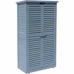 Armadio da giardino SPACE - In legno d'abete naturale - 87 x 46.5 x 160 cm - Resistente alle intemperie Un giardino ben siste ...