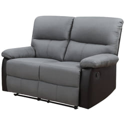 Divano &quot;Lincoln&quot; - 147 x 89 x 103 cm - 2 posti a sedere - Nero / Grigio scuro