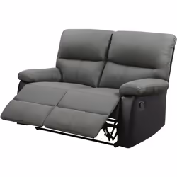 Divano "Lincoln" - 147 x 89 x 103 cm - 2 posti a sedere - Nero / Grigio scuro - Vista aggiuntiva 4