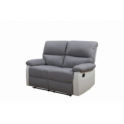 Habitat Et Jardin - Divano 'Lincoln' - 147 x 89 x 103 cm - 2 posti a sedere - Bianco / grigio chiaro
