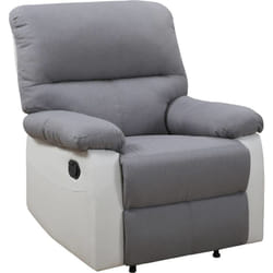 Habitat Et Jardin - Poltrona relax 'Lincoln'- Bianco/ Grigio chiaro