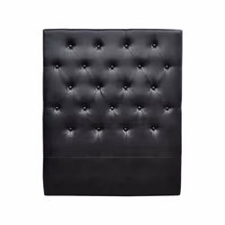 Testiera del letto imbottita 99 cm &quot;Déco&quot; in PVC-Nero