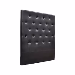 Testiera del letto imbottita 99 cm &quot;Déco&quot; in PVC-Nero