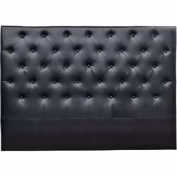 Testiera del letto imbottita - Per letto 160 x 200 cm - En PVC -Moderno -Solido -Installazione semplice e rapido - Grigio scu ...