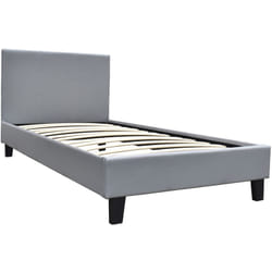 Letto 'Lina'- 90 x 190 cm - Grigio chiaro