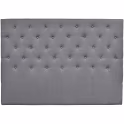 Testiera del letto imbottita &quot; DÉCO&quot; - 189 cm - Grigio chiaro - in tessuto