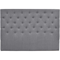 Testiera del letto imbottita &quot; DÉCO&quot; - 189 cm - Grigio chiaro - in tessuto