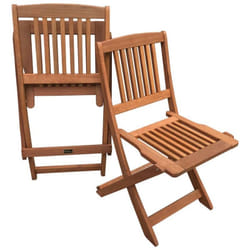 Habitat Et Jardin - Sedia da giardino pieghevole in legno esotico Hongkong - Maple - Marrone chiaro - Set di 2