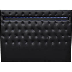 Habitat Et Jardin - Testiera con led Déco - Per letto 140 x 190 cm - Nero
