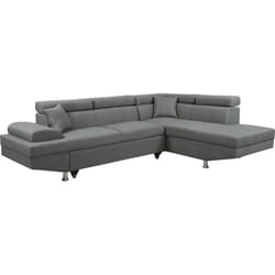 Habitat Et Jardin - Divano ad angolo 'Sophia luxe' - 265 x 190.5 x 80/91 cm - Grigio - Angolo destro