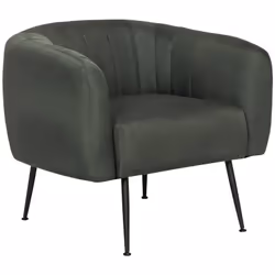Poltrona "Diana" in tessuto - 81 x 73 x 72 cm - Rivestimento in lino - Imbottitura in schiuma - Struttura in legno - Gambe in ...