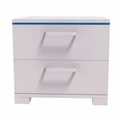 Comodino con LED &quot;Karina&quot; - Bianco