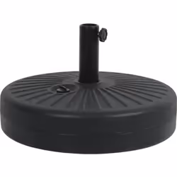 Lastra circolare nera per ombrellone da giardino - 51 x 51 x 14,5 cm - Da riempire con acqua per aggiungere peso e realizzare ...
