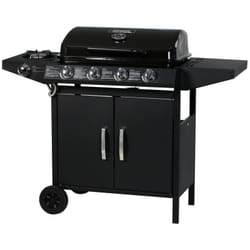 Habitat Et Jardin - Barbecue gas Festa 5 - 5 fuochi di cui 1 laterale - 12,9 Kw- Nero