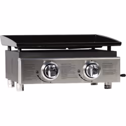 Plancha Presto 2 - 2 fornelli - 5 kW - Grigio - Dimensioni del prodotto : 46 x 55 x 23 cm - Superficie plancha: 46 x 39,5 x 2 ...