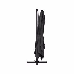 Ombrellone decentrato da giardino Alu &quot;Sun 4&quot; - Rettangolo - 3 x 4 m - Nero + Copertura protettiva