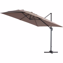 Parasole decentrato da giardino Alu &quot;Sun 3&quot; - Quadrato - 3 x 3 m -Talpa + fodera di copertura protettiva
