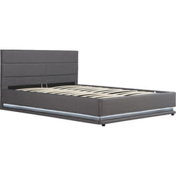 Habitat Et Jardin - Letto led con contenitore 'Anastasia' - 140 x 190 - Grigio scuro