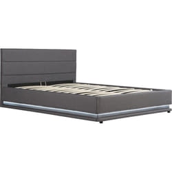 Letto led con contenitore 'Anastasia' - 180 x 200 - Grigio scuro