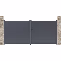 Cancello in alluminio "Marc" - 349,5 x 155,9 cm - Grigio