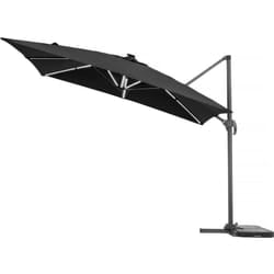 Habitat Et Jardin - Ombrellone da esterno decentrato led Alu 'Sun 4 Luxe' - Rettangolo - 3 x 4 m - Nero