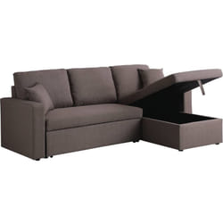 Divano ad angolo trasformabile con contenitore 'Alain' - 221 x 145 x 85 cm - 3 posti a sedere - Taupe