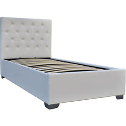 Letto singolo con contenitore "TINO" - 90 × 190 cm - Bianco
