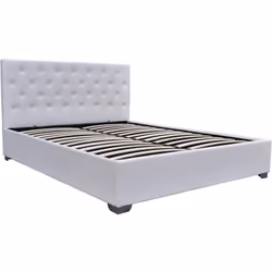 Letto matrimoniale con contenitore "TINO" - 140 × 190 cm - Bianco Letto "Tino Il letto matrimoniale con cassettone "TINO" ha ...