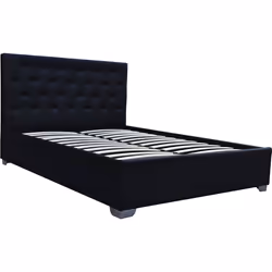 Letto matrimoniale con contenitore "TINO" - 140 × 190 cm - Nero