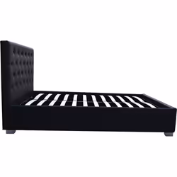 Letto matrimoniale con contenitore &quot;TINO&quot; - 140 × 190 cm - Nero