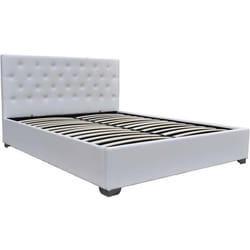 Habitat Et Jardin - Letto matrimoniale con contenitore 'tino' - 160 × 200 cm - Bianco