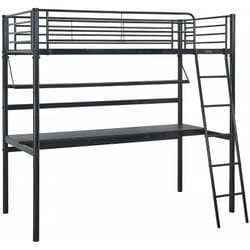Letto a soppalco Alona - 90 x 190 cm - Nero