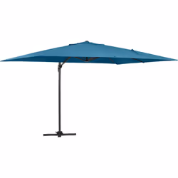 Ombrellone da giardino decentrato da giardino Alu &quot;Sun 4&quot; - Rettangolo - 3 x 4 m - Blu + Copertura protettiva