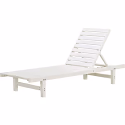 Bagno di sole in legno "Rawai" - Dimensioni : L194 x L65 x H96 cm - Struttura in legno - Colore : Bianco - Viti incluse Area ...