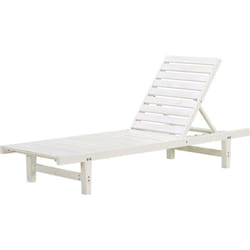 Lettino da sole in legno 'Rawai' - Bianco