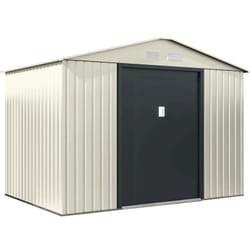 Casetta da giardino in metallo 'Nebraska' - 5,30 m² - Beige/Grigio antracite