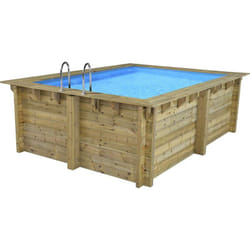 Habitat Et Jardin - Piscina rettangolare in legno Caimans - 4,10 x 3,00 x 1,24 m