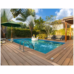 Kit piscina in legno rettangolo scandinavo o bielorusso - Fuori terra - 6,20 x 4,10 x 1,45 m - Pino trattato in autoclave cla ...