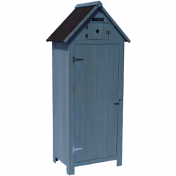 Armadio da giardino "Cabanon" - Dimensioni interne : 63 x 42 x 124,5 cm - 77 x 54,5 x 179 cm - In legno di abete naturale - R ...