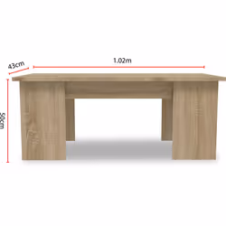 Tavolino &quot;Diana&quot; - 102 x 50 x 43 cm - Rovere