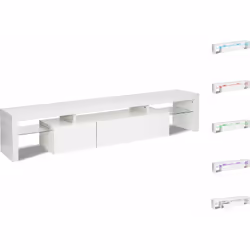 Mobile TV laccato LED "Tina" - 187,5 x 34 x 38 cm - Truciolare - Bianco MobileTV LED laccato "Tina Il supporto TV LED laccato ...