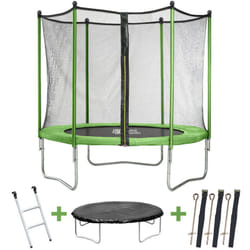 Habitat Et Jardin - Trampolino 'Yoopi 2' - ø 1,80 m - con rete + scala + copertura + kit di ancoraggio