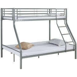 Habitat Et Jardin - Letto a castello in metallo Leo incl. rete - 90/140 x 190 cm - Grigio