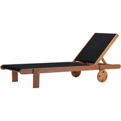 Habitat Et Jardin - Lettino da sole in legno esotico 'Saigon' - Acero - Nero