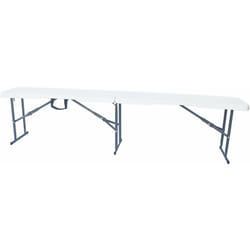 Panchina pieghevole Foldy - 183 x 28 x 43 cm - Bianco