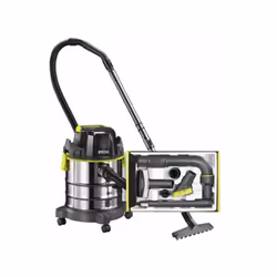 Presentazione : Questo RYOBI 18V One+ Wet and Dry Vacuum + 6 accessori è ideale per pulire officine, veicoli, magazzini... Qu ...