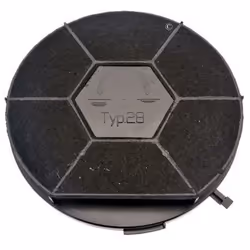 Filtro a carbone rotondo tipo 28 28/1 (al pezzo) - 71X2692, 77X2890, 484000008576, TYPE, 481281718525, 50246557008, 480181701 ...